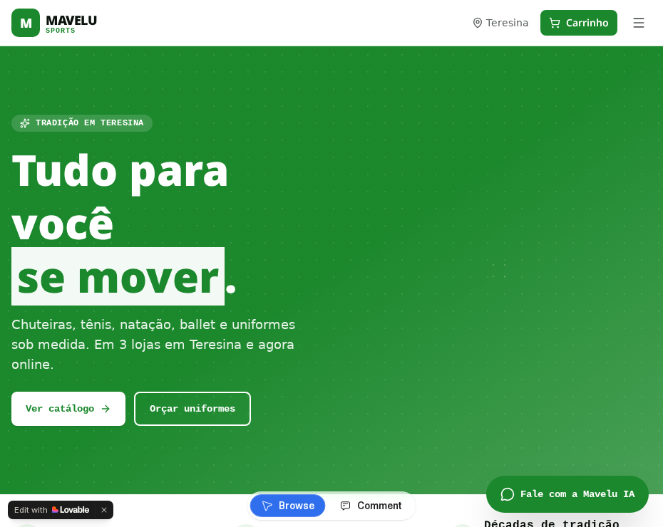 Preview do site Mavelu Sports